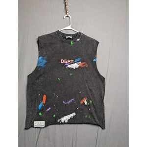 Art on Display by Josué Thomas DEPT. Hand-Painted‎ T-Shirt Black Size Large